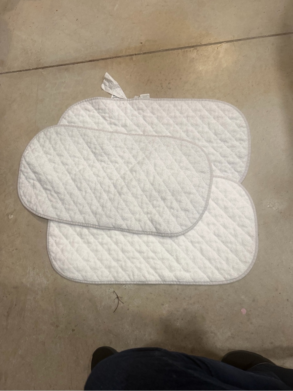 cloud island White Quilted Door Mat Set - 3 Pack